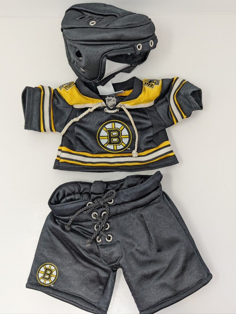 Build A Bear Hockey Boston Bruins NHL Jersey Pants Helmet